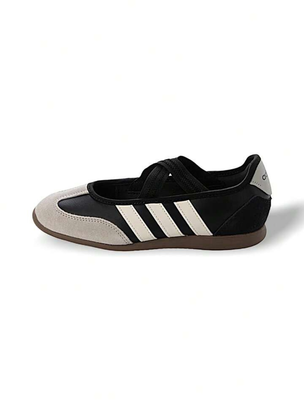 Adidas Barreda Black, White and Gray Mary Jane Slip-On Sneakers